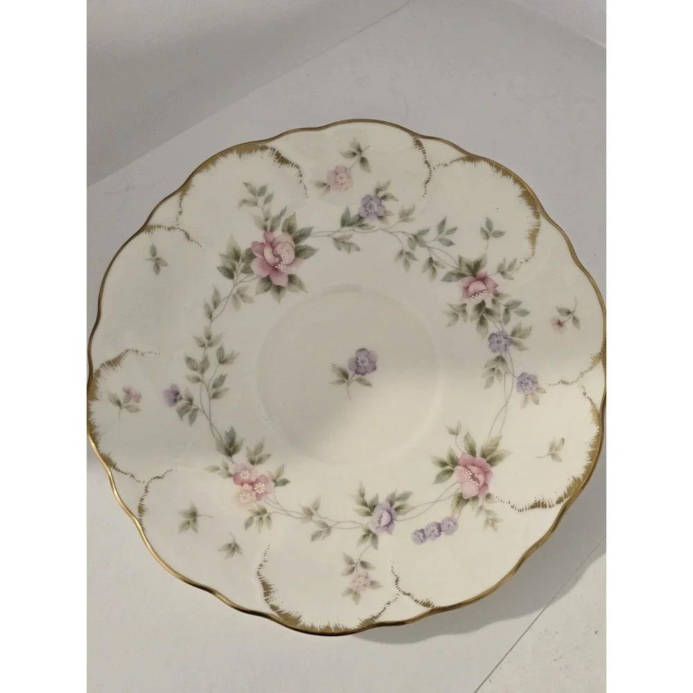 Mikasa Endearment Bone China Cup & Saucer Set Floral Gold Trim